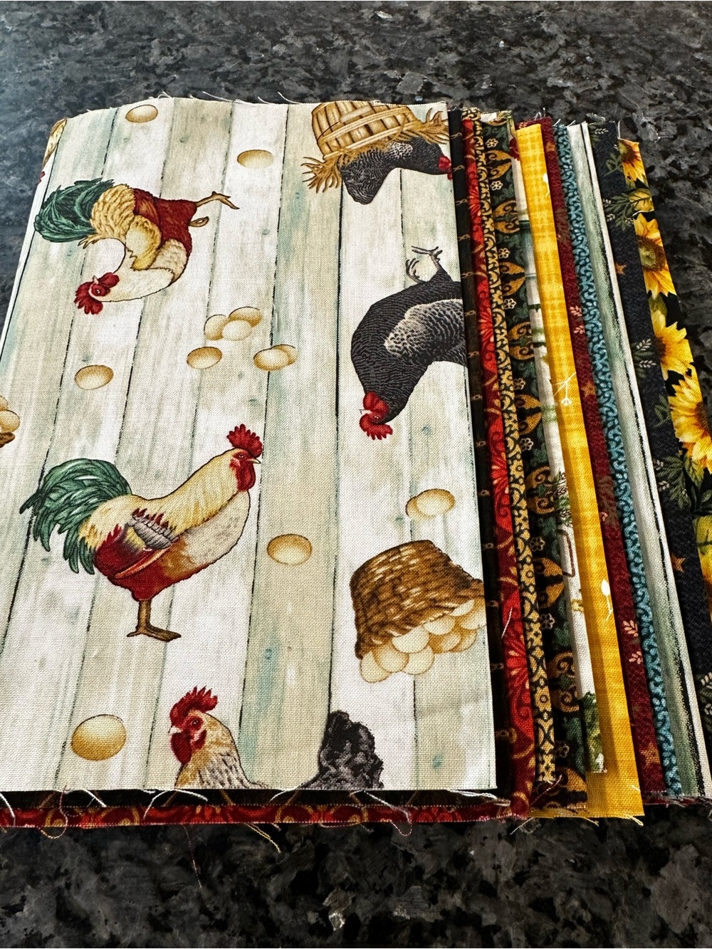 Rooster Fabric Bundle - Multi-Color